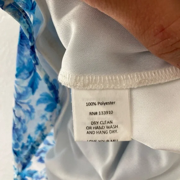 Show Me Your Mumu Juana Tassel Tunic Mini Dress Mother Blues Floral Size Small - Picture 8 of 9